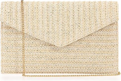 Summer Woven Straw Clutch Purse for Women,Elegant Beach Crossbody Bag, Boho Evening Handbag in Kuwait