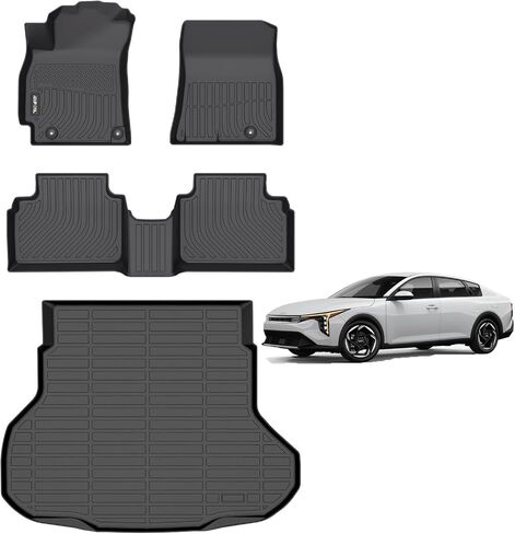 AIPOIL®TPE Floor Mats & Cargo Liner Custom for 2013-2019 Ford Escape (S/SE/Titanium/SEL) | Fits 1st & 2nd Row & Trunk | All Weather Protection | Full Set Accessories, Black.… in Saudi Arabia