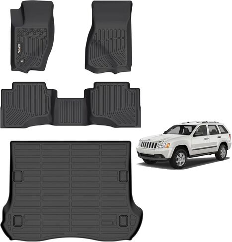 AIPOIL®TPE Floor Mats & Cargo Liner Custom for 2013-2019 Ford Escape (S/SE/Titanium/SEL) | Fits 1st & 2nd Row & Trunk | All Weather Protection | Full Set Accessories, Black.… in Saudi Arabia
