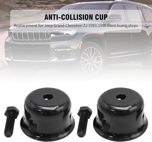 52087635 2 Pcs Bump Stop Cups, Replacement for Jeep Grand Cherokee ZJ 1993-1998, Replacement for Jeep Wrangler TJ 1997-2006, Replaces 52087992, 2.9101G, 52087636AB, 52087636AC in Saudi Arabia