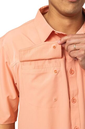 Realtree Men's Short Sleeve Performance Tech Vented UPF 50+ Sun Protection Fishing Shirts in Saudi Arabia
