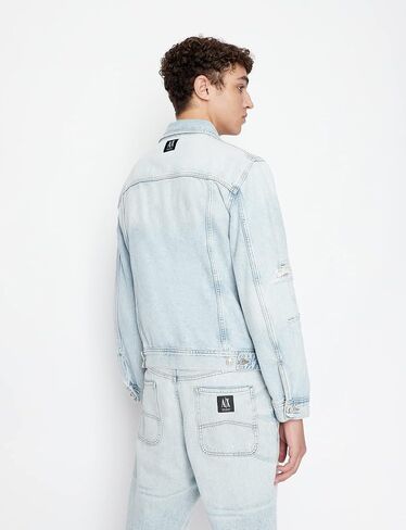 A | X ARMANI EXCHANGE Men's Basics by Armani Classic Jacket, Indigo Denim, Small in Saudi Arabia
