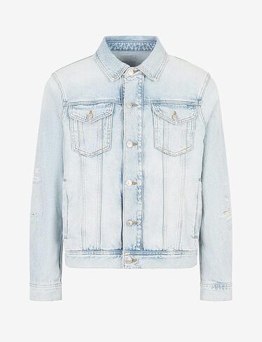 A | X ARMANI EXCHANGE Men's Basics by Armani Classic Jacket, Indigo Denim, Small in Saudi Arabia