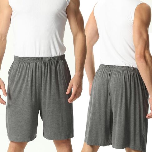 شورتات بيجاما كبيرة وطويلة للرجال ، 5 بوصات قاع نوم مع الجيوب ، 2XL-7XL in Saudi Arabia