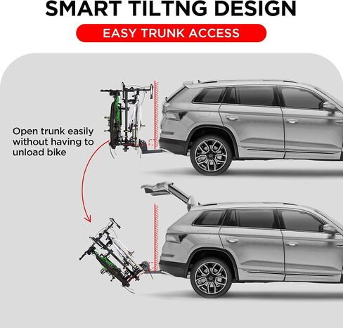 حامل صندوق الدراجة ذو 2 حامل من الألومنيوم الصغير، وزن عالي لدراجتين يصل وزنهما إلى 70 رطلاً in Kuwait
