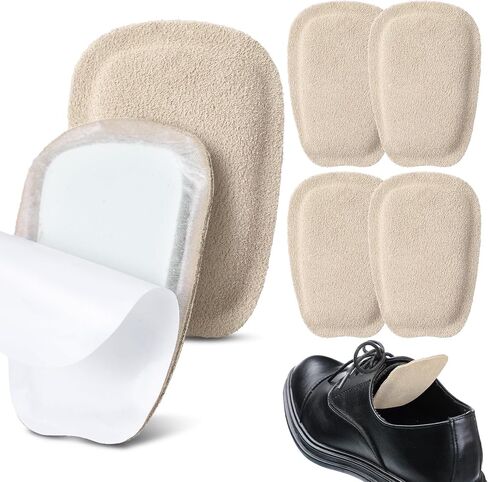 3 Pairs Shoe Tongue Pads Leather Soft Self Adhesive Shoe Inserts for Men Women Handmade Elastic Foam Shoe Padding for Solves Loose Shoes Problem in Saudi Arabia