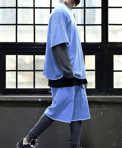 Mens Tracksuit Short Sleeve Tshirts and Shorts Set 2 Piece Outfits Casual Sweatsuits with Pocket in Kuwait