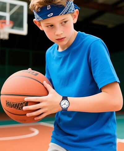 Kids Analog Watch, 30M Waterproof, Thin Dial Kids Watch, Easy to Read Children's Watch, Simple Sports Watch for Boys, Girls and Teenagers, for Ages 5-15 Kids Great Birthday Gifts Christmas Day in Kuwait