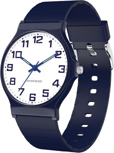 Kids Analog Watch, 30M Waterproof, Thin Dial Kids Watch, Easy to Read Children's Watch, Simple Sports Watch for Boys, Girls and Teenagers, for Ages 5-15 Kids Great Birthday Gifts Christmas Day in Kuwait