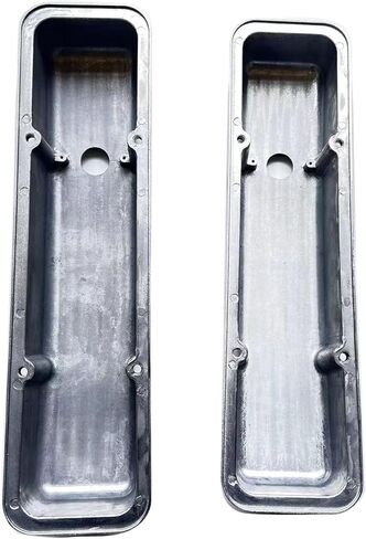 1 Set SHLPDFM Polished Aluminum Nostalgic Short Retro Finned Valve Covers With Gaskets Fits for 1958-86 Small Block Chevy 283, 302, 305, 327, 350, 400 in Saudi Arabia