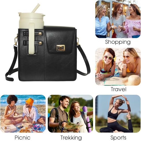 حقيبة تخزين كوب ماء محمولة في الهواء الطلق ، حقيبة كتف مع حامل زجاجة ماء رياضي لمحفظة كأس ستانلي in Kuwait