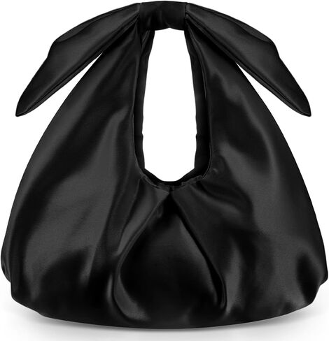 Clutch Purse for Women Bow Evening Bag Ruched Satin Handbag Top Handle Purse for Wedding Bachelor Bridesmaid Gifts in Saudi Arabia