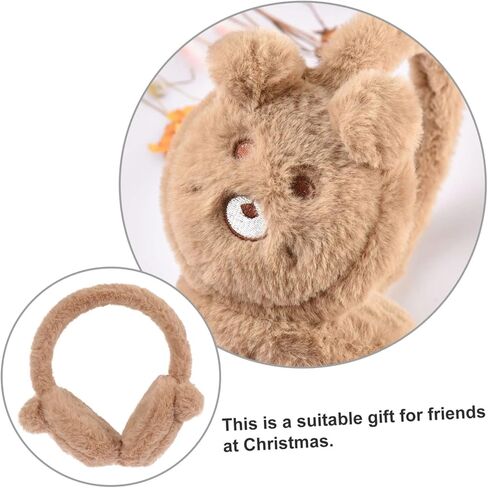 1pc Multi-function Decorative Ear Warmer for Adorable Fuzzy Earmuffs Fibers Material Random Color for Outdoor Activities and Keeping Ears Cozy in Saudi Arabia