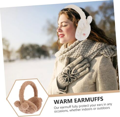 1pc Multi-function Decorative Ear Warmer for Adorable Fuzzy Earmuffs Fibers Material Random Color for Outdoor Activities and Keeping Ears Cozy in Saudi Arabia