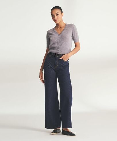 Womens Lightweight Cashmere Short Sleeve Cardigan in Saudi Arabia