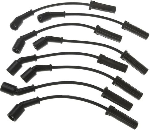 8 AD Auto Parts Ignition Coils + 8 OEM 41-962 Double Platinum Spark Plugs + 8 OEM 9748HH Spark Plug Wires Compatible With D513A in Saudi Arabia
