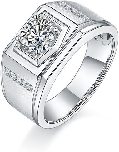 14K GOLD MEN MEN WELDENT ، 1 قيراط زفاف الماس لرجال D-Color VVS2 ، يوم الآباء من الابنة in Saudi Arabia