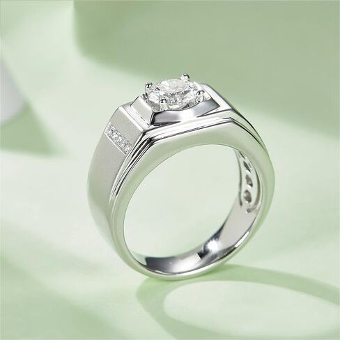 14K GOLD MEN MEN WELDENT ، 1 قيراط زفاف الماس لرجال D-Color VVS2 ، يوم الآباء من الابنة in Saudi Arabia