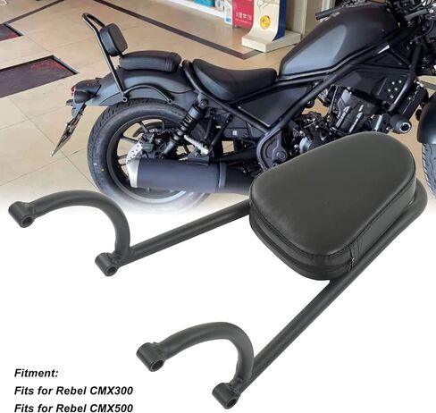 Motorcycle Sissy Bar, Motorcycle Rear Passenger Back Rest PU Leather Backrest Support Cushion Passenger Backrest Sissy Bar Pad Cushion for CMX300 CMX500 in Saudi Arabia
