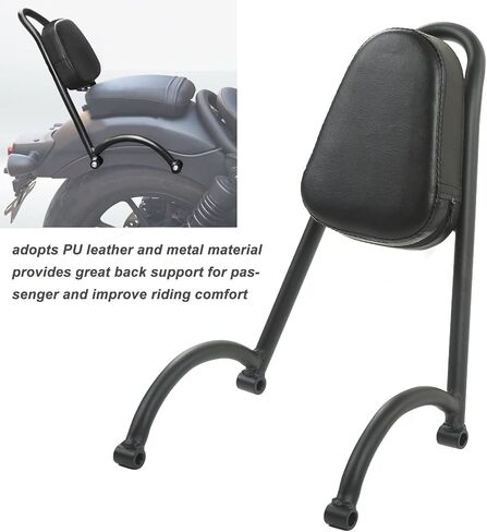 Motorcycle Sissy Bar, Motorcycle Rear Passenger Back Rest PU Leather Backrest Support Cushion Passenger Backrest Sissy Bar Pad Cushion for CMX300 CMX500 in Saudi Arabia