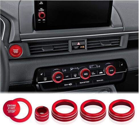 بالنسبة إلى إكسسوارات Honda Pilot 2023-2025 ، تغطي مقبض سبيكة الألومنيوم 6pcs مجموعة أدوات القمامة - Push Start و Configning & Volume Tune (Orange) in Kuwait