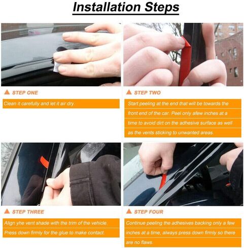 4pc Sun/Rain Guards Window Visor Wind Deflector Compatible with 08/09-12 Chevy Malibu Dark Smoke,No Maxx Hatchback model 94068 in Kuwait