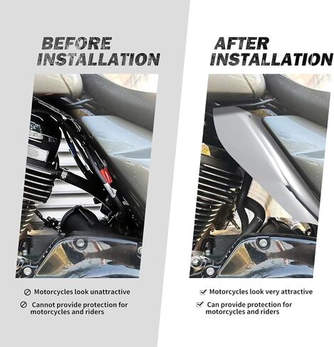 Hdbubalus Mid Frame Deplectors Heat Shields Deflector Fit for Harley Street Glide Road Glide Flhx Fltrx Fltrxstse 2024-Later (Chrome) in Saudi Arabia