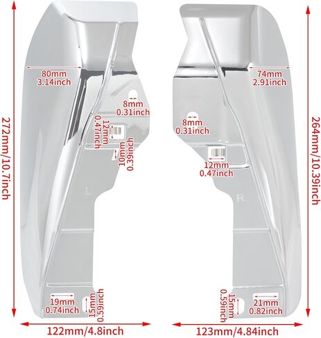 Hdbubalus Mid Frame Deplectors Heat Shields Deflector Fit for Harley Street Glide Road Glide Flhx Fltrx Fltrxstse 2024-Later (Chrome) in Saudi Arabia
