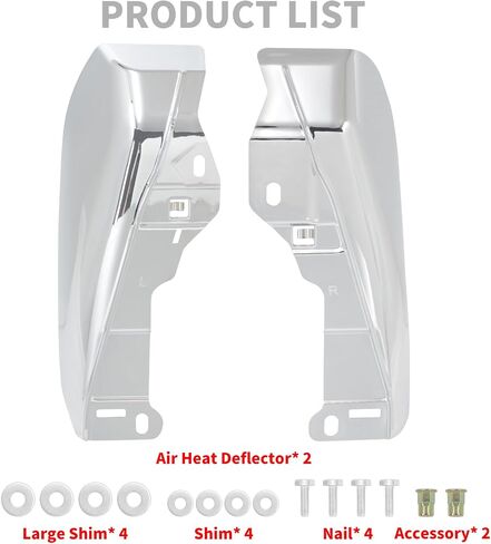 Hdbubalus Mid Frame Deplectors Heat Shields Deflector Fit for Harley Street Glide Road Glide Flhx Fltrx Fltrxstse 2024-Later (Chrome) in Saudi Arabia