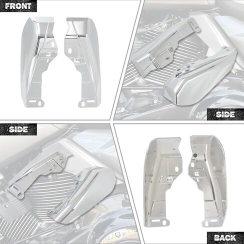 Hdbubalus Mid Frame Deplectors Heat Shields Deflector Fit for Harley Street Glide Road Glide Flhx Fltrx Fltrxstse 2024-Later (Chrome) in Saudi Arabia