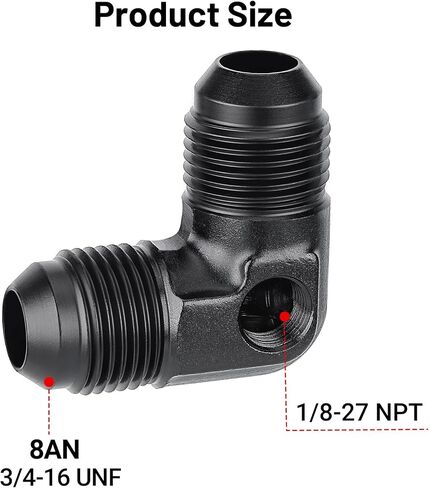 Evil Energy 6an Male to 6an Male Flare Union Acpler مع 1/8 NPT Port Adapter in Saudi Arabia