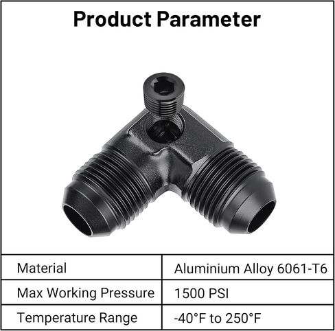 Evil Energy 6an Male to 6an Male Flare Union Acpler مع 1/8 NPT Port Adapter in Saudi Arabia