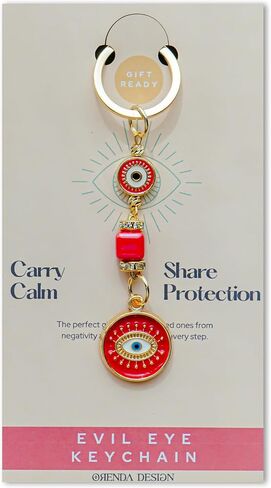 Evil Eye Keychain Charm Collection – Gold-Plated Handmade Amulets for Spiritual Protection & Gift Giving in Kuwait