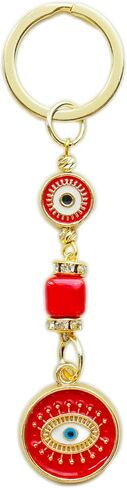 Evil Eye Keychain Charm Collection – Gold-Plated Handmade Amulets for Spiritual Protection & Gift Giving in Kuwait