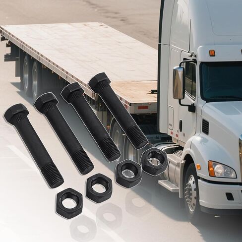 9/16" -18 Thread 3-1/2" Long Trailer Leaf Spring Shackle Bolts with Nuts 4-Pack 23011/23012 in Saudi Arabia