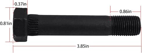 9/16" -18 Thread 3-1/2" Long Trailer Leaf Spring Shackle Bolts with Nuts 4-Pack 23011/23012 in Saudi Arabia