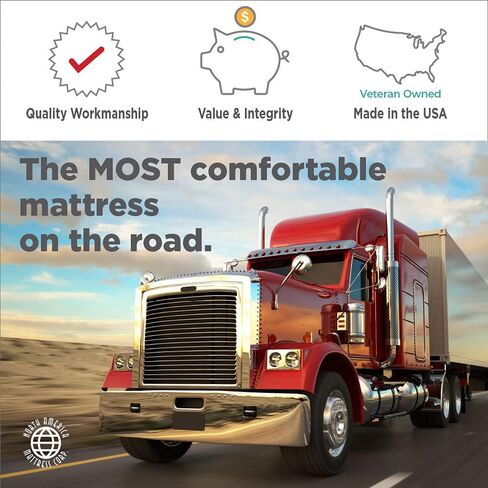 American Road Dream - Medium Comfort, Gel Memory Foam Truck Mattress, 79" x 29" x 5" in Saudi Arabia