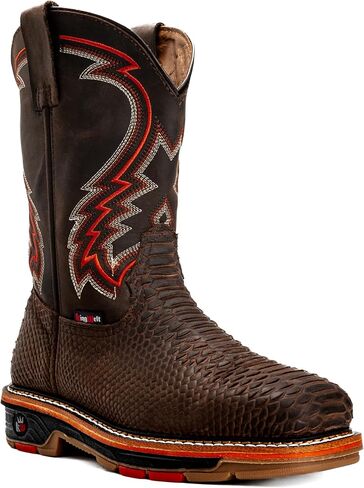 KW-Venom Python Python Print 10 "جلود الرجال من العمل الغربي ، وأصبع أخمص القدمين الناعم ، وأصابع القدم مربعة مقاومة in Kuwait