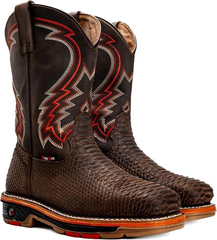 KW-Venom Python Python Print 10 "جلود الرجال من العمل الغربي ، وأصبع أخمص القدمين الناعم ، وأصابع القدم مربعة مقاومة in Kuwait