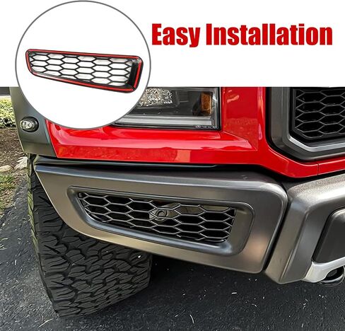Front Bumper Fog Vent for Ford F150 Raptor 2016 2017 2018 2019 2020 Side Fender & Headlight Cover Trim(Matte Black) in Saudi Arabia