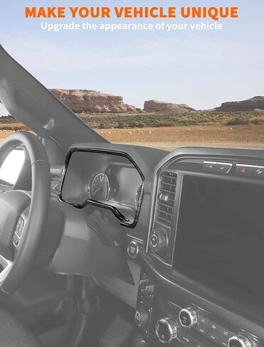 Savadicar Carbon Fiber Interior Accessories - Instrument Panel Bezel Trim Cover for Ford F150 (2021-present) - Premium Texture Interior Decor Upgrade Option, 1 PC in Saudi Arabia