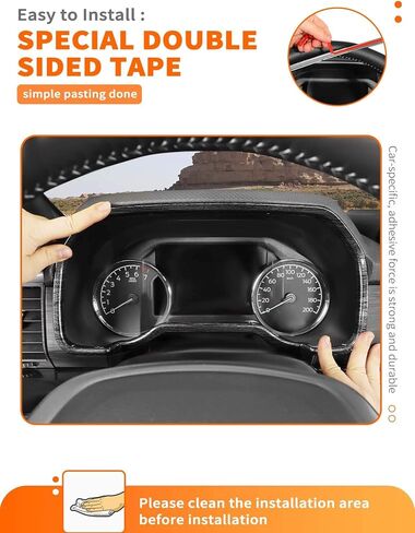Savadicar Carbon Fiber Interior Accessories - Instrument Panel Bezel Trim Cover for Ford F150 (2021-present) - Premium Texture Interior Decor Upgrade Option, 1 PC in Saudi Arabia