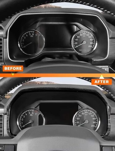 Savadicar Carbon Fiber Interior Accessories - Instrument Panel Bezel Trim Cover for Ford F150 (2021-present) - Premium Texture Interior Decor Upgrade Option, 1 PC in Saudi Arabia