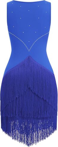 Iwemek Rhinestones Fringe Tassel Dance Dance Dance for Women Competity Ballroom Dance Comple in Saudi Arabia