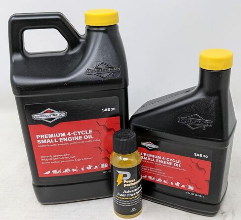 Genuine Briggs & Stratton 30W Engine Oil - 66 Oz. 100028 & 100005 and Fuel Treatment in Saudi Arabia