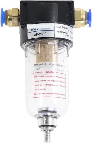 Air Source Processor AF2000 Air Oil Water Separator Compressor Spray Paint Air Gun Filter Single Component Drainage(AF w (PC6-02x2),20 Sets) in Saudi Arabia