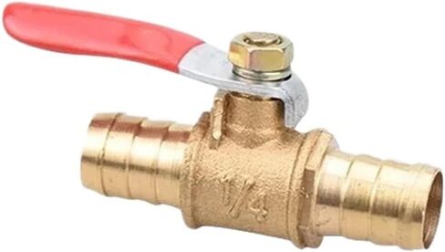 6 مم 8 مم 10 مم 12 مم مقبض الكرة الأحمر الصنبور الصنبور إغلاق صمام الكرة خرطوم البربرة خطوة المياه زيت الهواء غاز الوقود صمام نحاس صغير (OD 8MM ، 50 PCS) in Kuwait