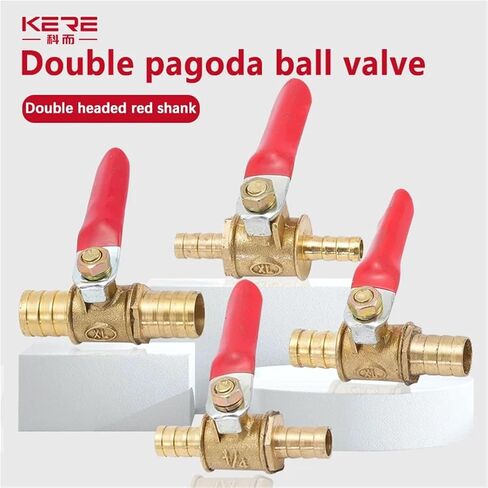 6 مم 8 مم 10 مم 12 مم مقبض الكرة الأحمر الصنبور الصنبور إغلاق صمام الكرة خرطوم البربرة خطوة المياه زيت الهواء غاز الوقود صمام نحاس صغير (OD 8MM ، 50 PCS) in Kuwait