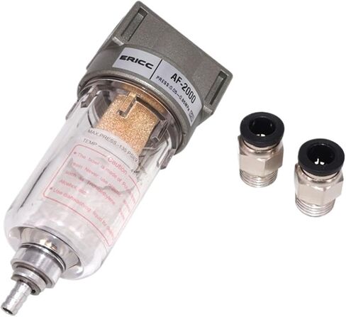 AF2000 air Oil Water Separator air Compressor Spray Paint air Gun Filter Single Component Drainage(with 12mm Fittings) in Saudi Arabia