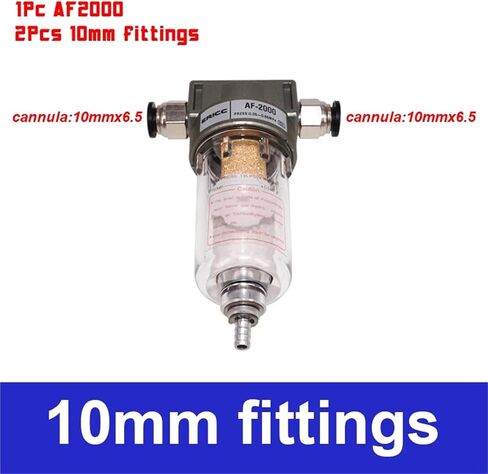 AF2000 air Oil Water Separator air Compressor Spray Paint air Gun Filter Single Component Drainage(with 12mm Fittings) in Saudi Arabia